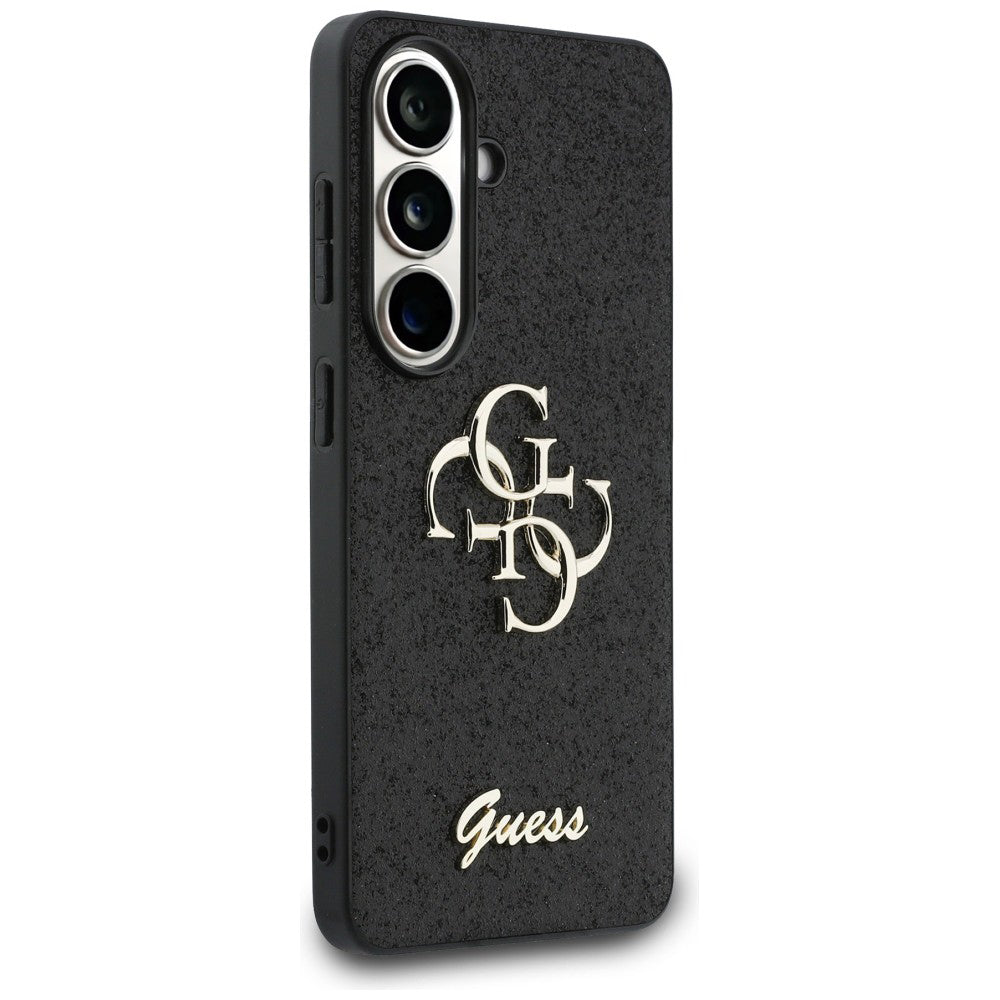 Fodral för Samsung Galaxy S26 S942, Guess, Fixed Glitter Big 4G Metal Frame, Svart