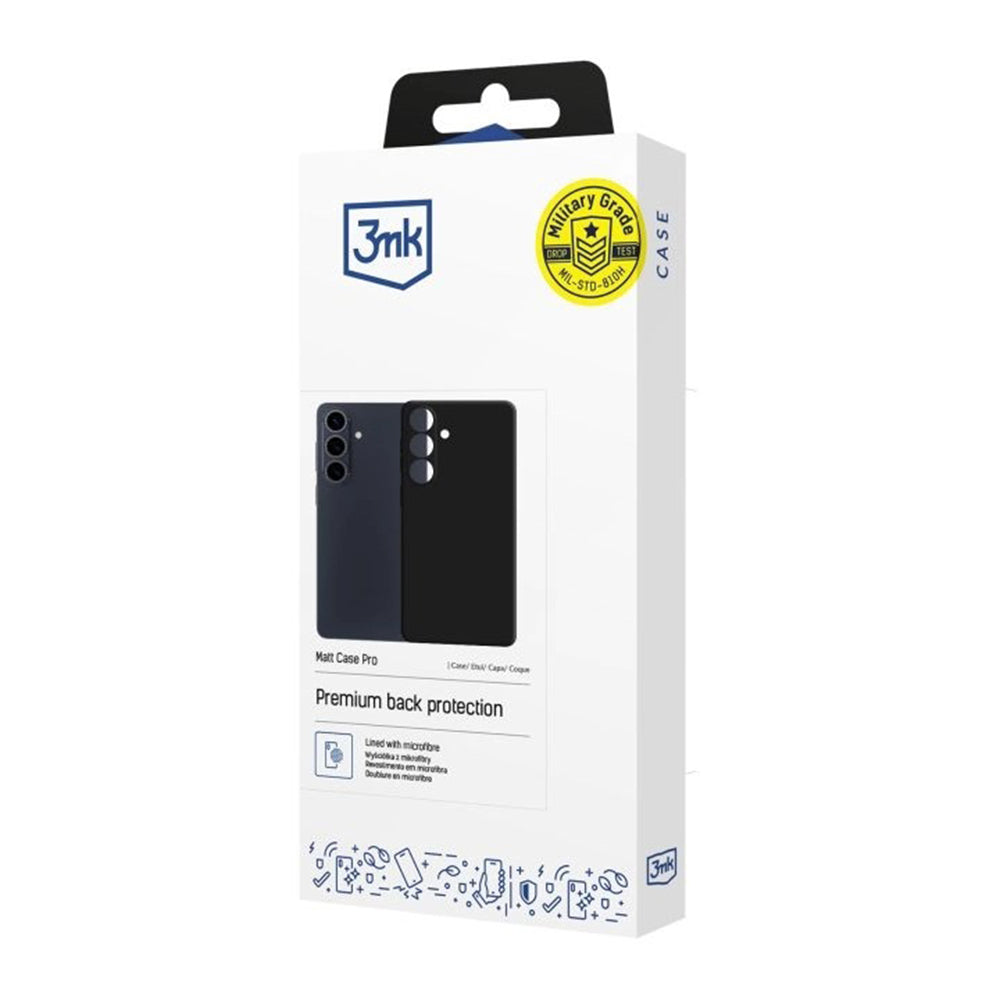 Fodral för Samsung Galaxy S26 Plus S947, 3MK, Pro, Matt Svart