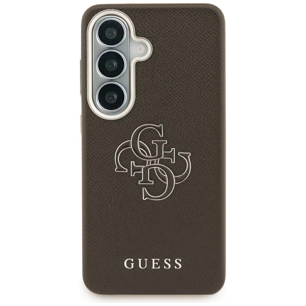 Fodral för Samsung Galaxy S26 Plus S947, Guess, 4G Grained Big and Classic Logo, Brun
