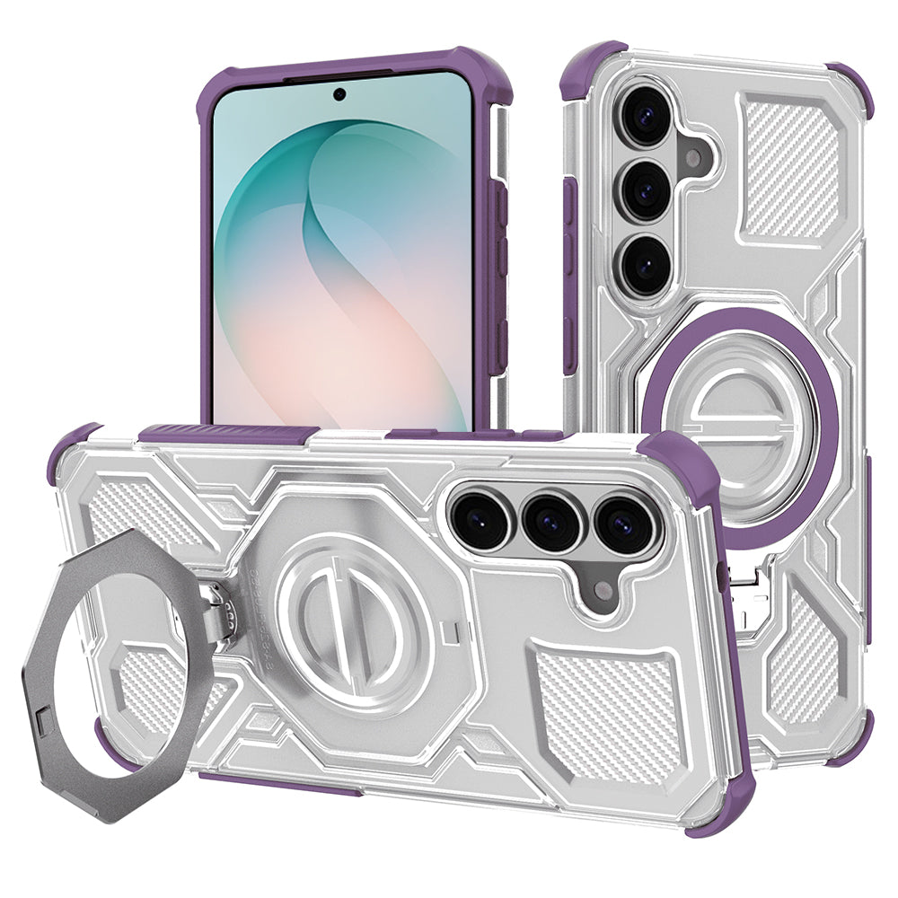 Fodral för Samsung Galaxy S26 Plus S947, Techsuit, Carbon Shield Pro, Lila