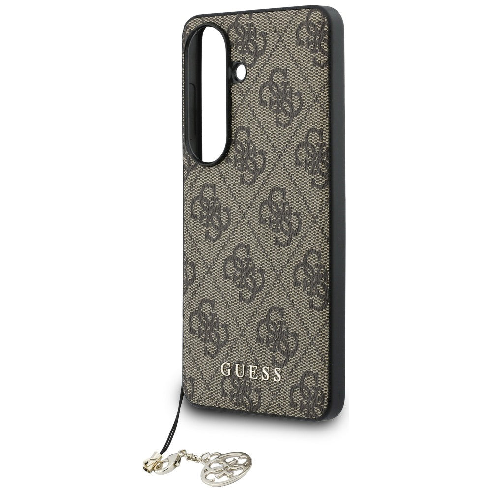 Fodral för Samsung Galaxy S26 S942, Guess, 4G Classic Logo Charm, Brun
