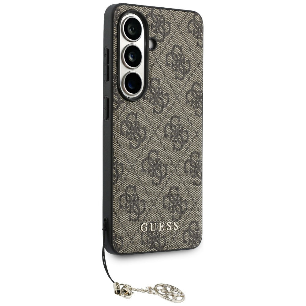 Fodral för Samsung Galaxy S26 S942, Guess, 4G Classic Logo Charm, Brun