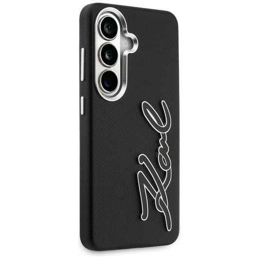 Fodral för Samsung Galaxy S26 S942, Karl Lagerfeld, Signature Resin Logo, Svart