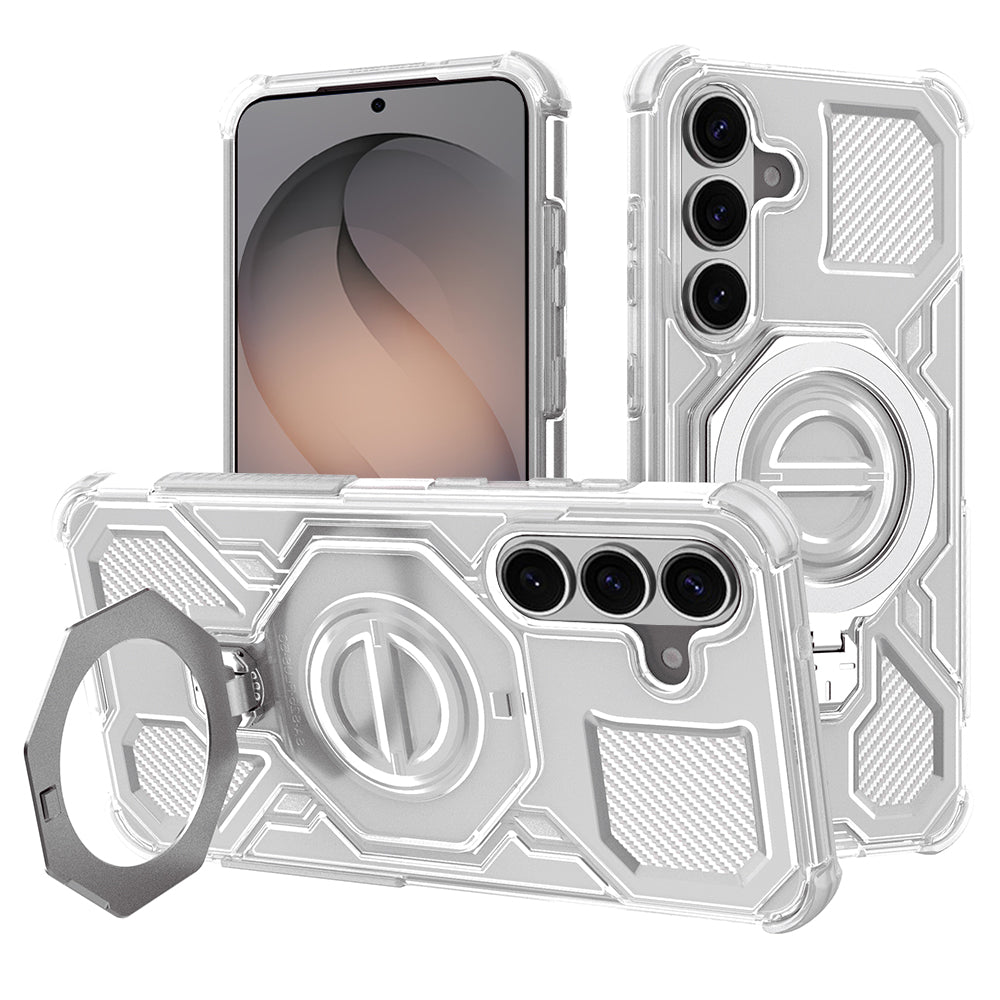 Skyddsfodral för Samsung Galaxy S26 S942, Techsuit, Carbon Shield Pro, Vit