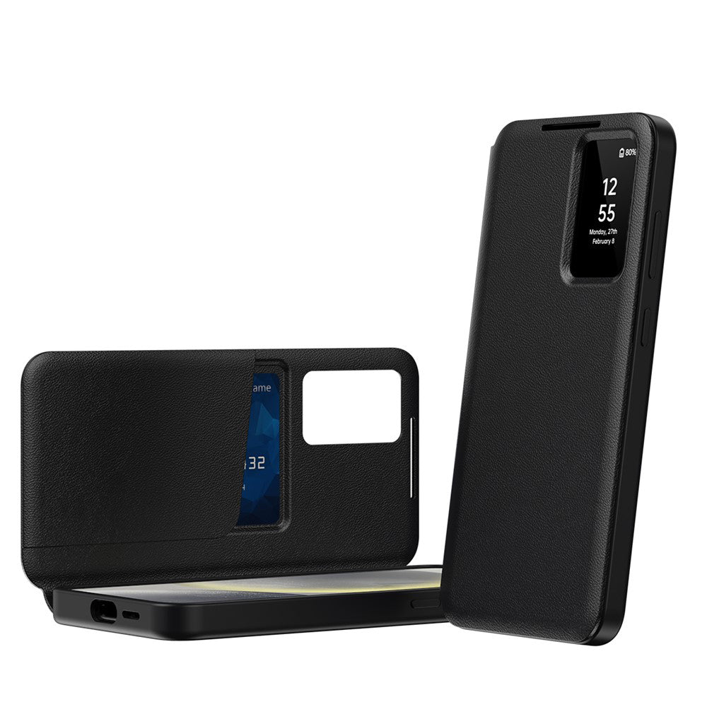 Fodral för Samsung Galaxy S26 S942, Techsuit, SmartView, Svart