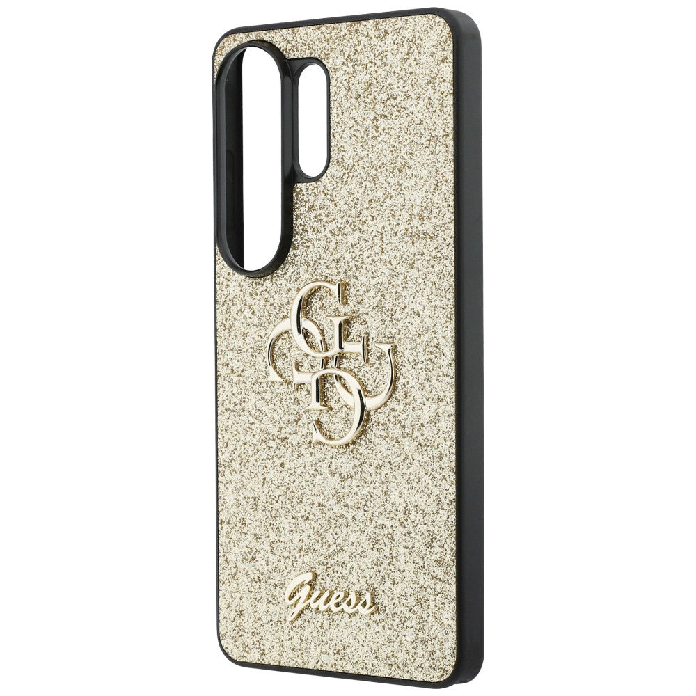 Fodral för Samsung Galaxy S26 Ultra S948, Guess, Fixed Glitter Big 4G Metal Frame, Guld