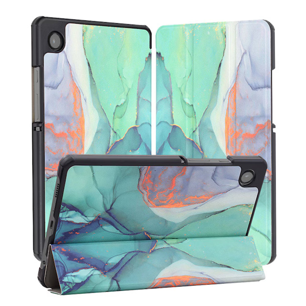 Fodral för Samsung Galaxy Tab A11+ / Tab A9+, Techsuit, FoldPro Green Time, Flerfärgad