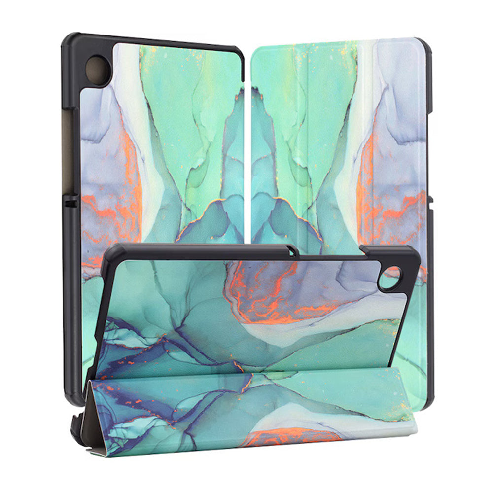 Fodral för Samsung Galaxy Tab A11+ / Tab A9+, Techsuit, FoldPro Green Time, Flerfärgad