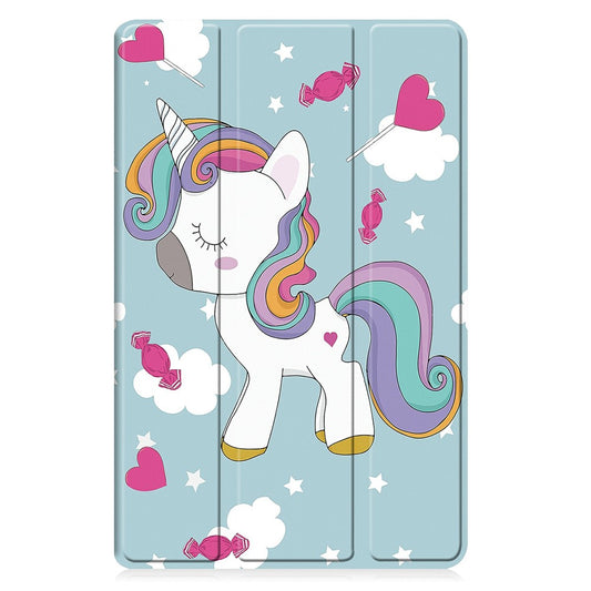 Fodral för Samsung Galaxy Tab A11+ / Tab A9+, Techsuit, FoldPro Unicorn, Flerfärgad
