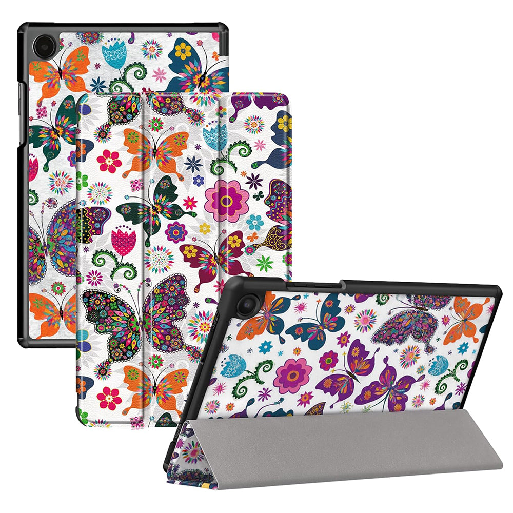 Fodral för Samsung Galaxy Tab A11 / Tab A9, Techsuit, FoldPro Butterfly Ny Modell, Flerfärgad