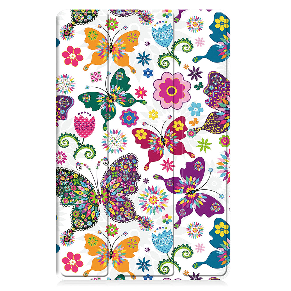 Fodral för Samsung Galaxy Tab A11 / Tab A9, Techsuit, FoldPro Butterfly Ny Modell, Flerfärgad