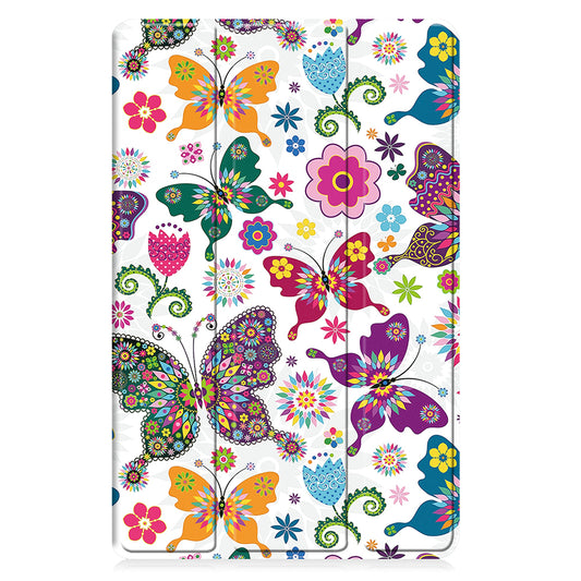 Fodral för Samsung Galaxy Tab A11 / Tab A9, Techsuit, FoldPro Butterfly Ny Modell, Flerfärgad