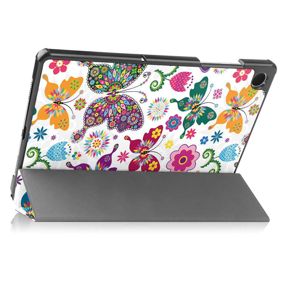Fodral för Samsung Galaxy Tab A11 / Tab A9, Techsuit, FoldPro Butterfly Ny Modell, Flerfärgad
