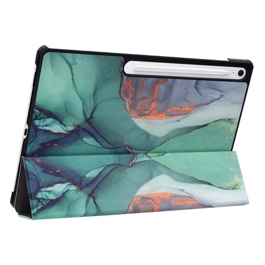 Fodral för Samsung Galaxy Tab S10 FE+, Techsuit, FoldPro Green Time, Flerfärgad
