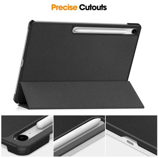 Fodral för Samsung Galaxy Tab S10 FE+, Techsuit, FoldPro, Svart