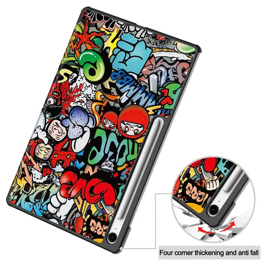 Fodral för Samsung Galaxy Tab S10 FE+, Techsuit, FoldPro Urban Vibe, Flerfärgad