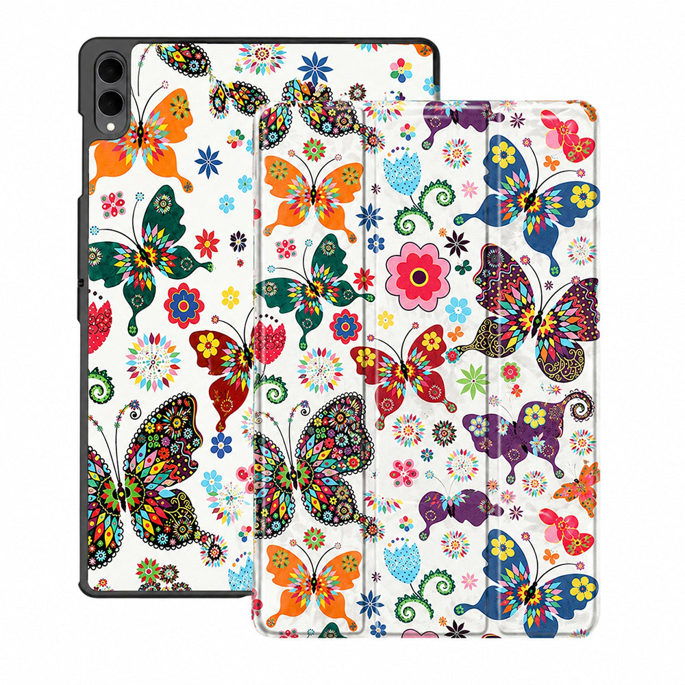 Fodral för Samsung Galaxy Tab S12 Ultra / Tab S11 Ultra, Techsuit, FoldPro Butterfly, Flerfärgad