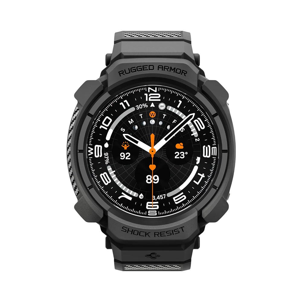 Fodral för Samsung Galaxy Watch Ultra2, Spigen, Rugged Armor Pro, Matt svart ACS11612