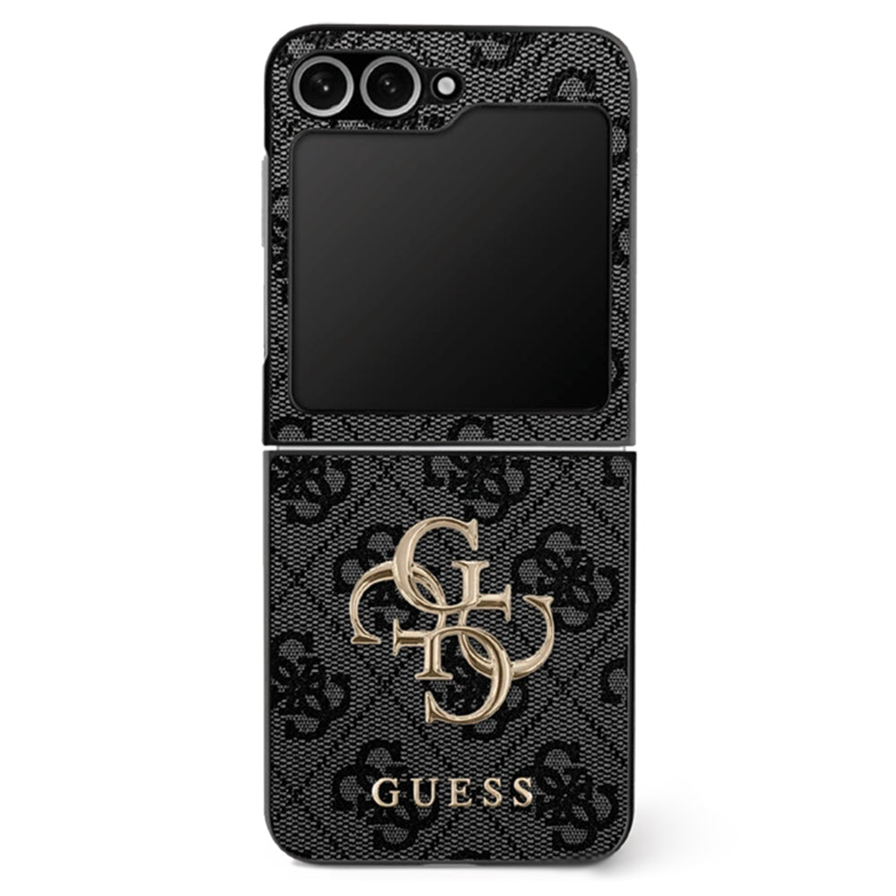 Fodral för Samsung Galaxy Z Flip7 F766, Guess, 4G Metal Logo, Svart