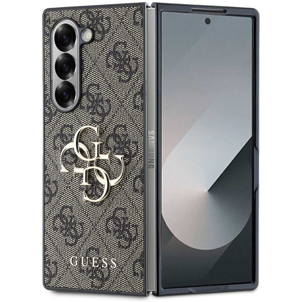 Fodral för Samsung Galaxy Z Fold6 F956, Guess, 4G Metal Logo, Brun