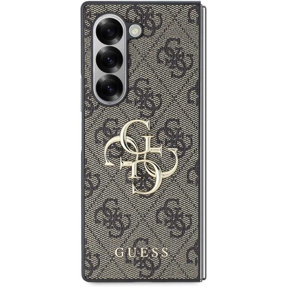 Fodral för Samsung Galaxy Z Fold6 F956, Guess, 4G Metal Logo, Brun