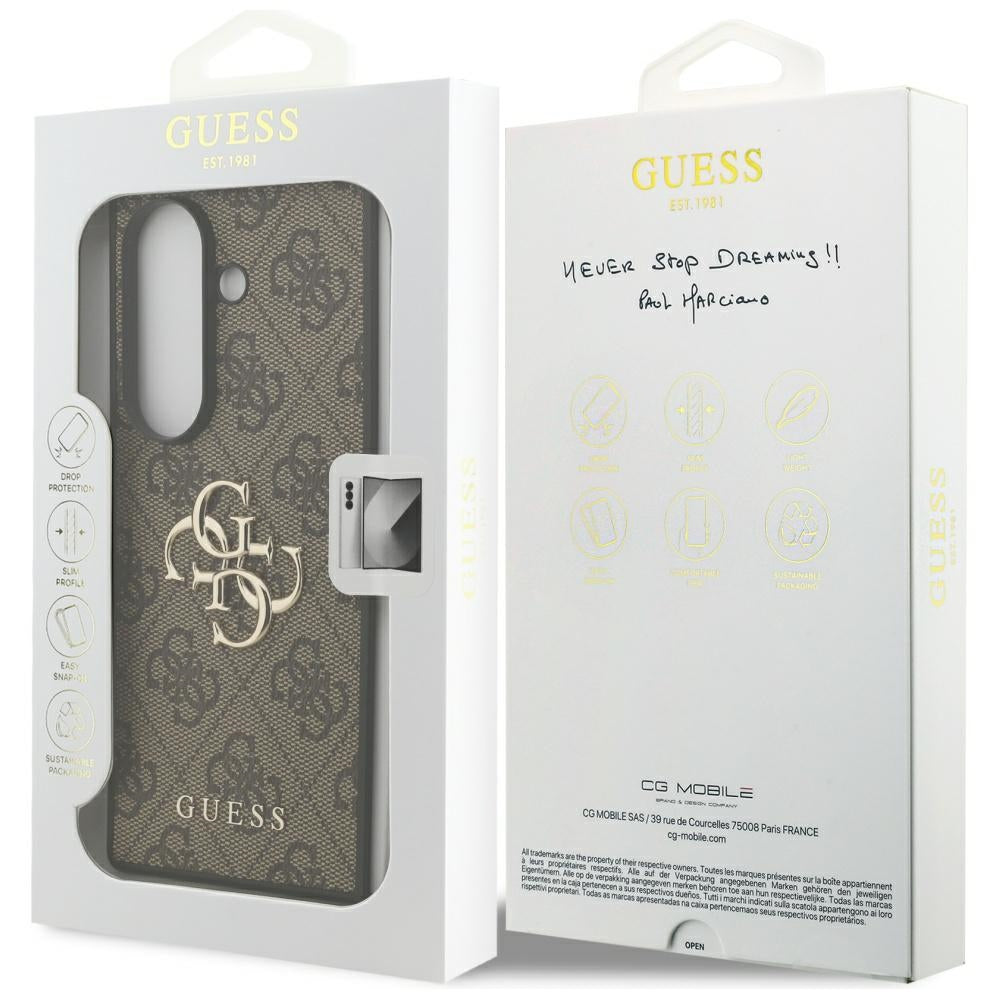 Fodral för Samsung Galaxy Z Fold7 F966, Guess, 4G Big Logo, Brun