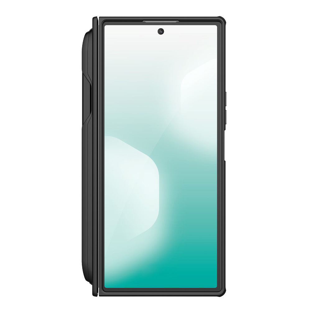 Fodral för Samsung Galaxy Z Fold7 F966, Nillkin, Super Frosted Shield med pennhållare, svart