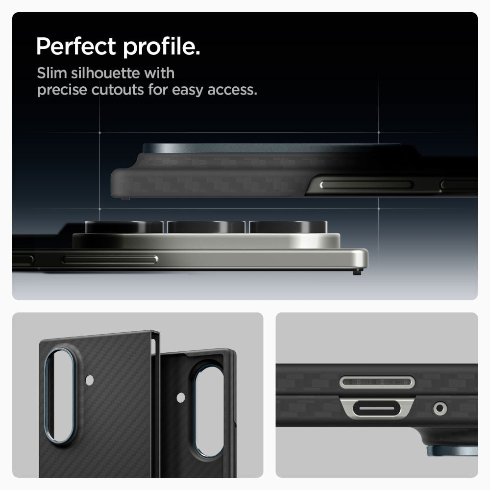 Skyddsfodral för Samsung Galaxy Z Fold7 F966, Spigen, Air Skin, Svart ACS09555
