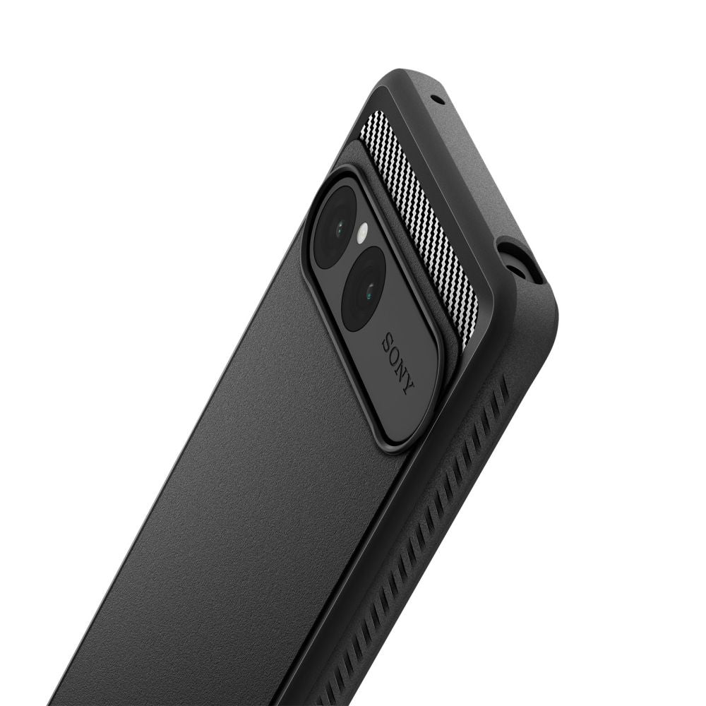 Skyddsfodral för Sony Xperia 10 VII, Spigen, Rugged Armor, Svart