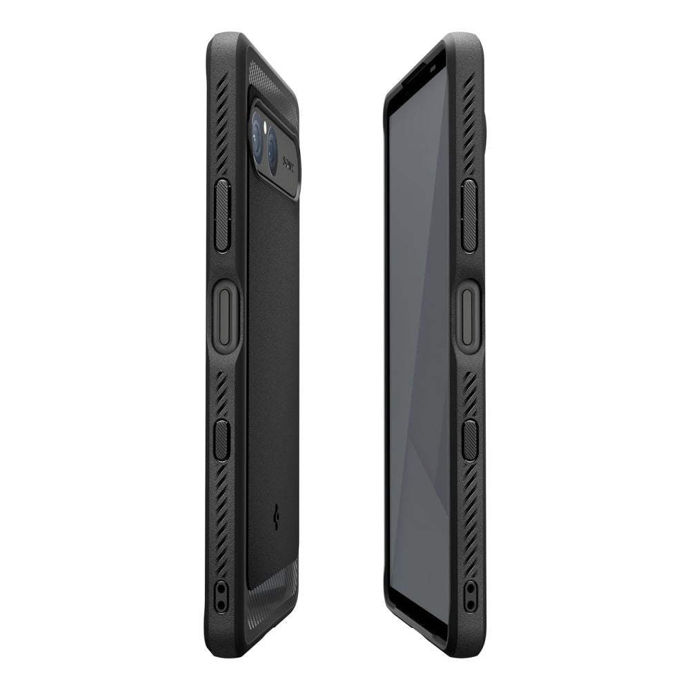 Skyddsfodral för Sony Xperia 10 VII, Spigen, Rugged Armor, Svart