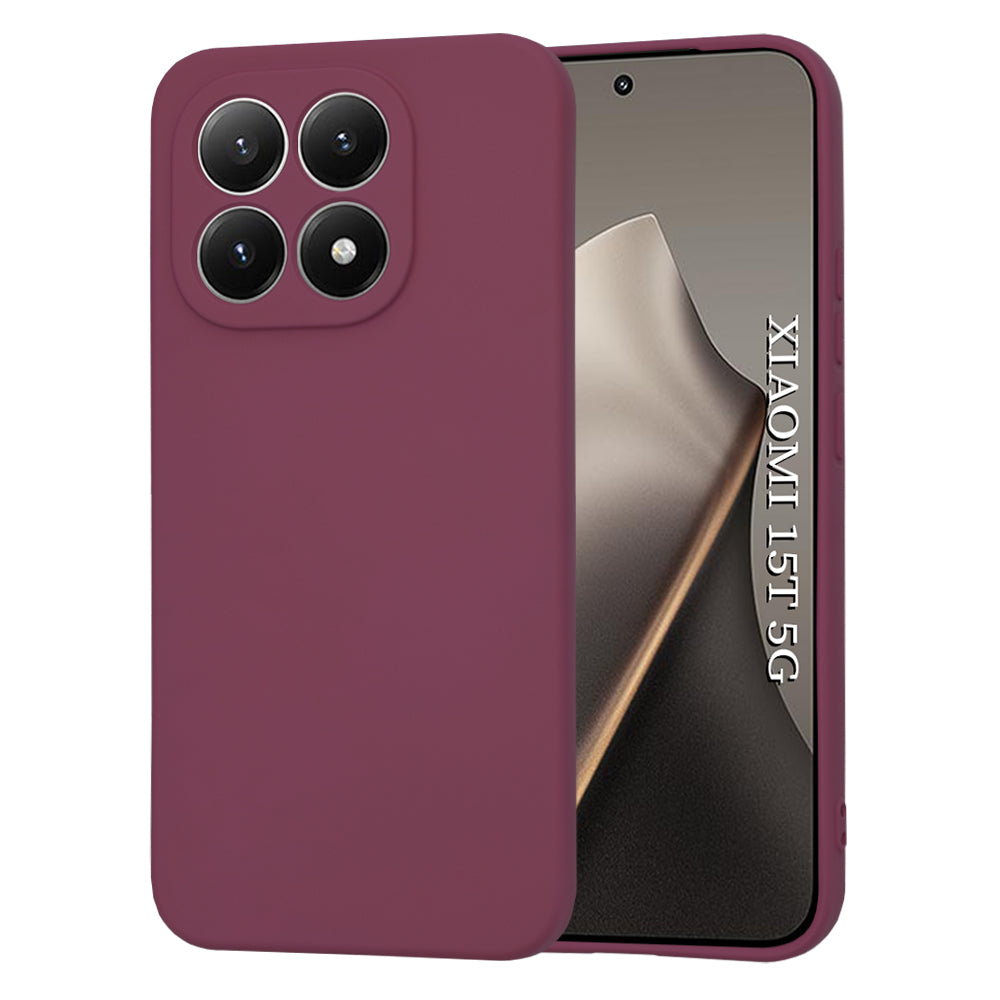 Fodral för Xiaomi 15T, Techsuit, SoftFlex, Körsbärsröd