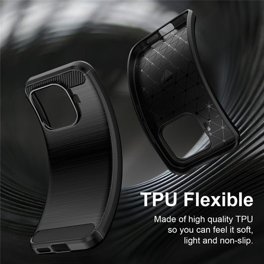 Fodral för Xiaomi 17T, Techsuit, Kolfiber, Blå