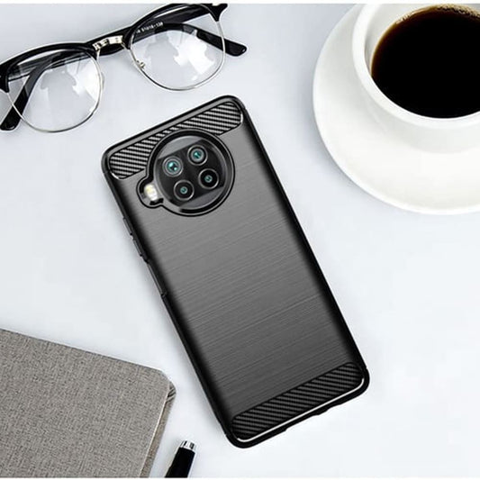 Fodral för Xiaomi Mi 10T Lite 5G, Techsuit, Kolfiber, Svart