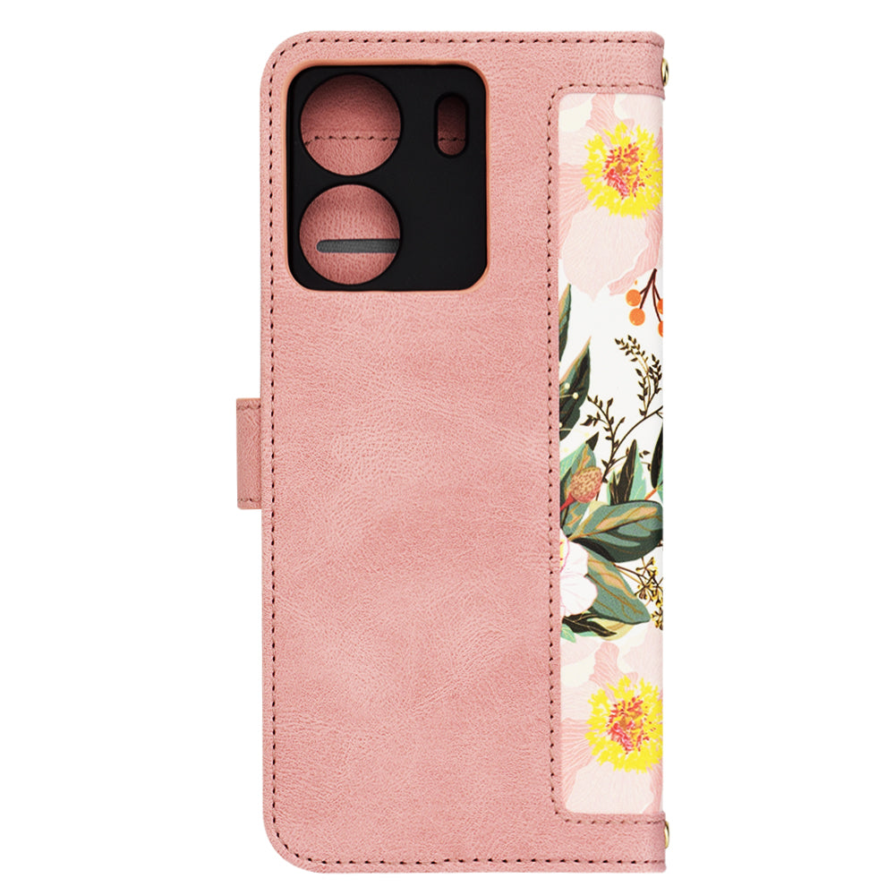 Fodral för Xiaomi Poco C65 / Redmi 13C, Techsuit, FlipCraft, Rosa