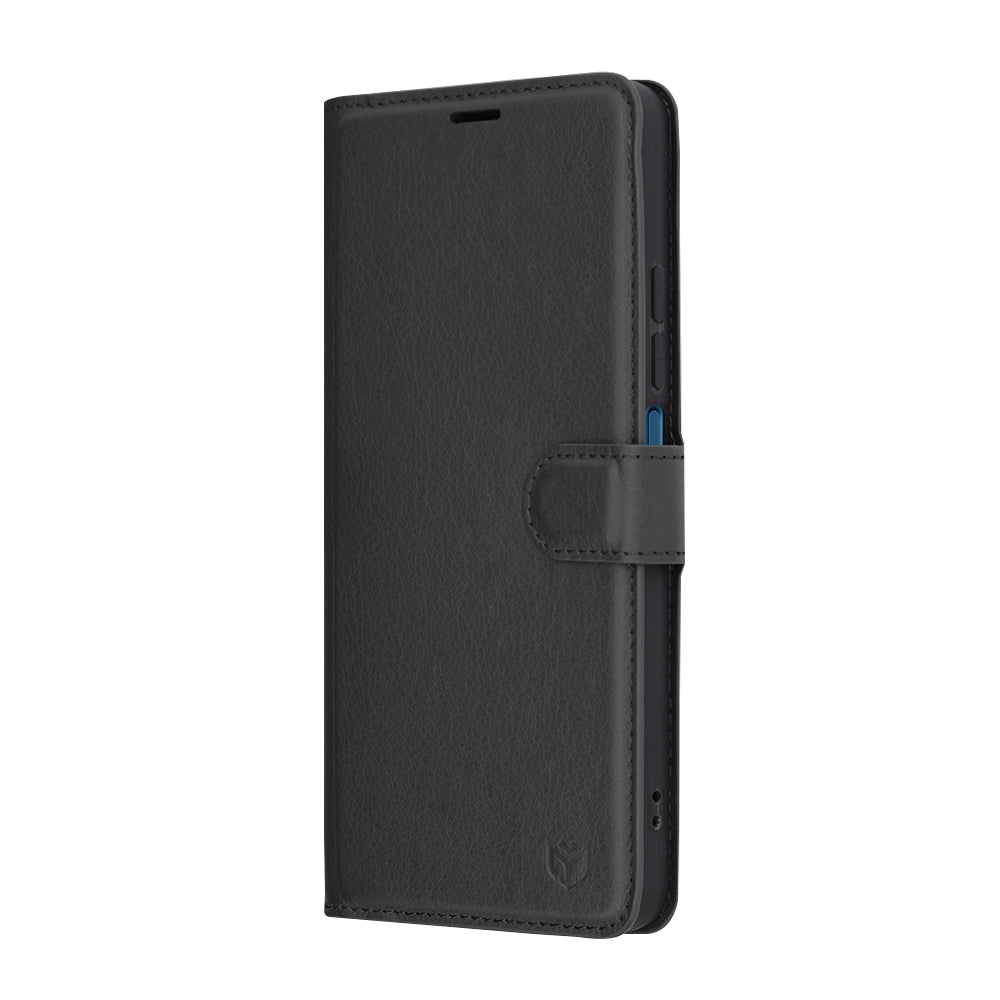 Fodral för Xiaomi Poco C75 / Redmi 14C, Techsuit, Läderfolio, Svart