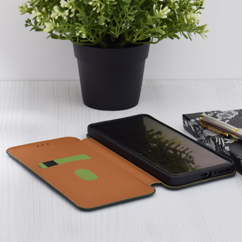 Case for Xiaomi Poco C75 / Redmi 14C, Techsuit, Safe Wallet Plus, Green