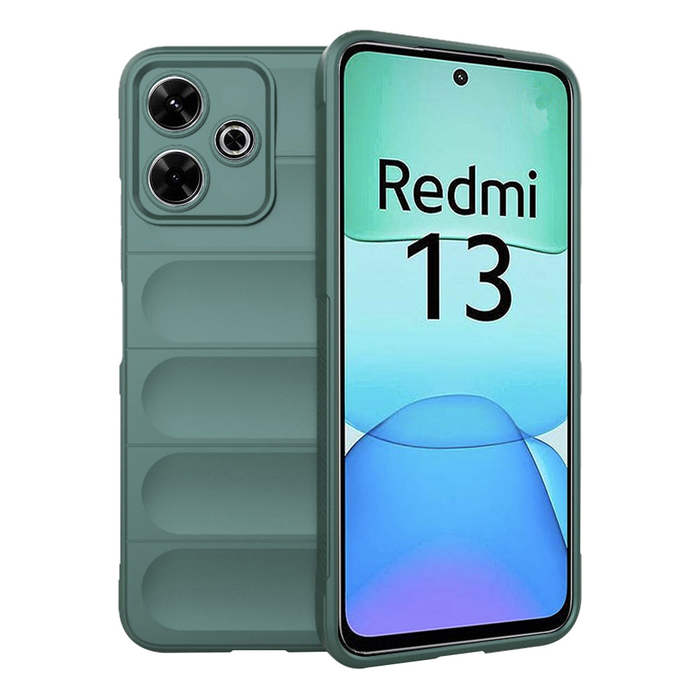 Skyddsfodral för Xiaomi Poco M6 4G / Redmi 13, Techsuit, Magic Shield, Grön