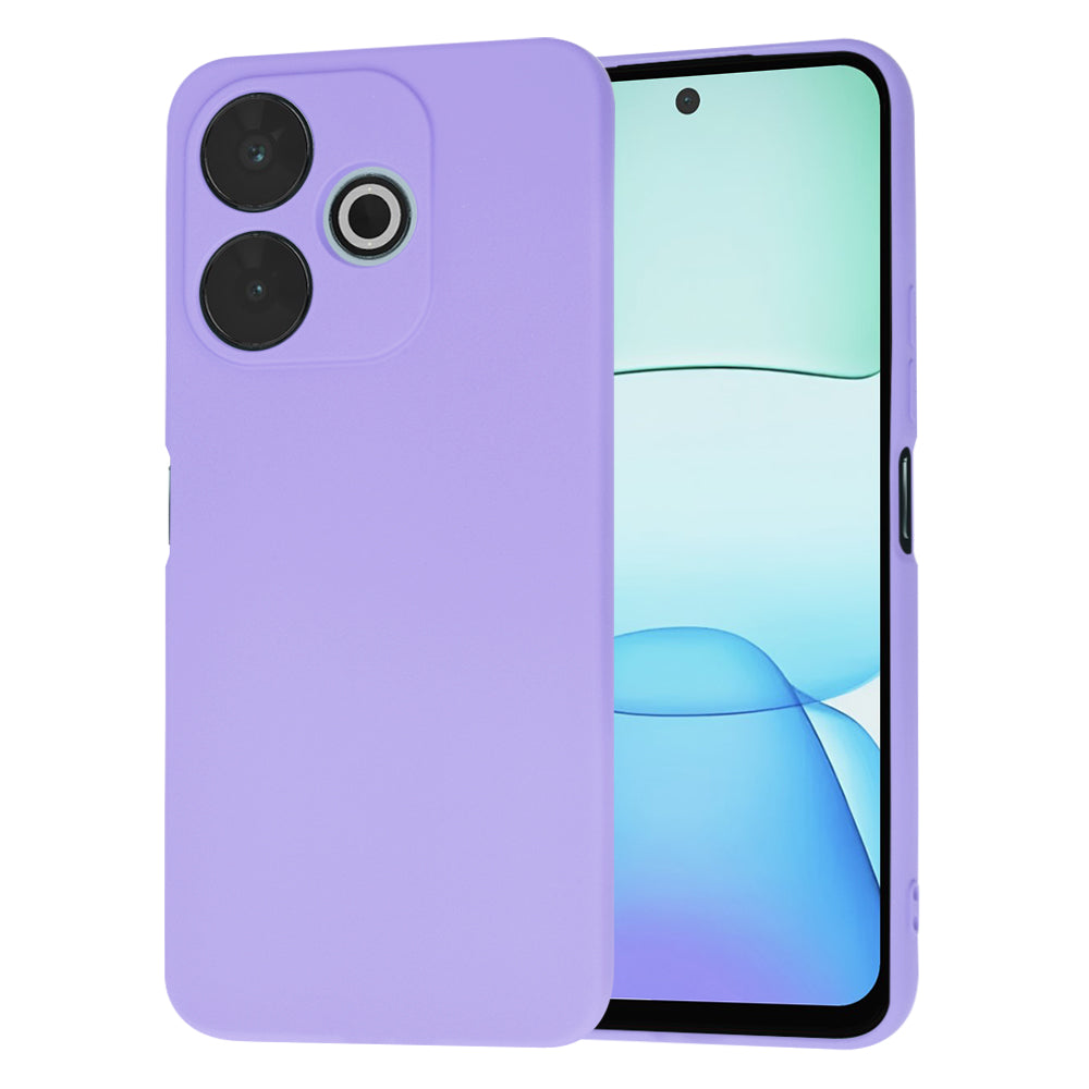 Fodral för Xiaomi Poco M6 4G / Redmi 13, Techsuit, SoftFlex, Ljuslila