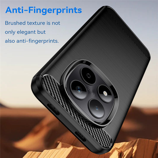 Skyddsfodral för Xiaomi Poco M8 Pro / Redmi Note 15 Pro+ 5G, Techsuit, Kolfiber, Svart