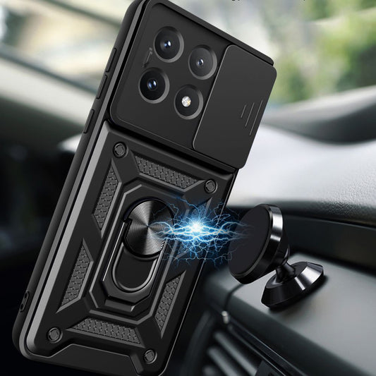 Fodral för Xiaomi Poco X6 Pro, Techsuit, CamShield, Svart