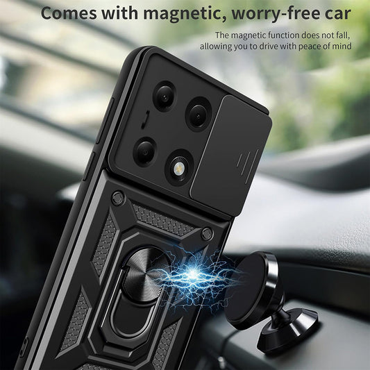 Fodral för Xiaomi Poco X7 / Note 14 Pro 5G, Techsuit, CamShield, Svart
