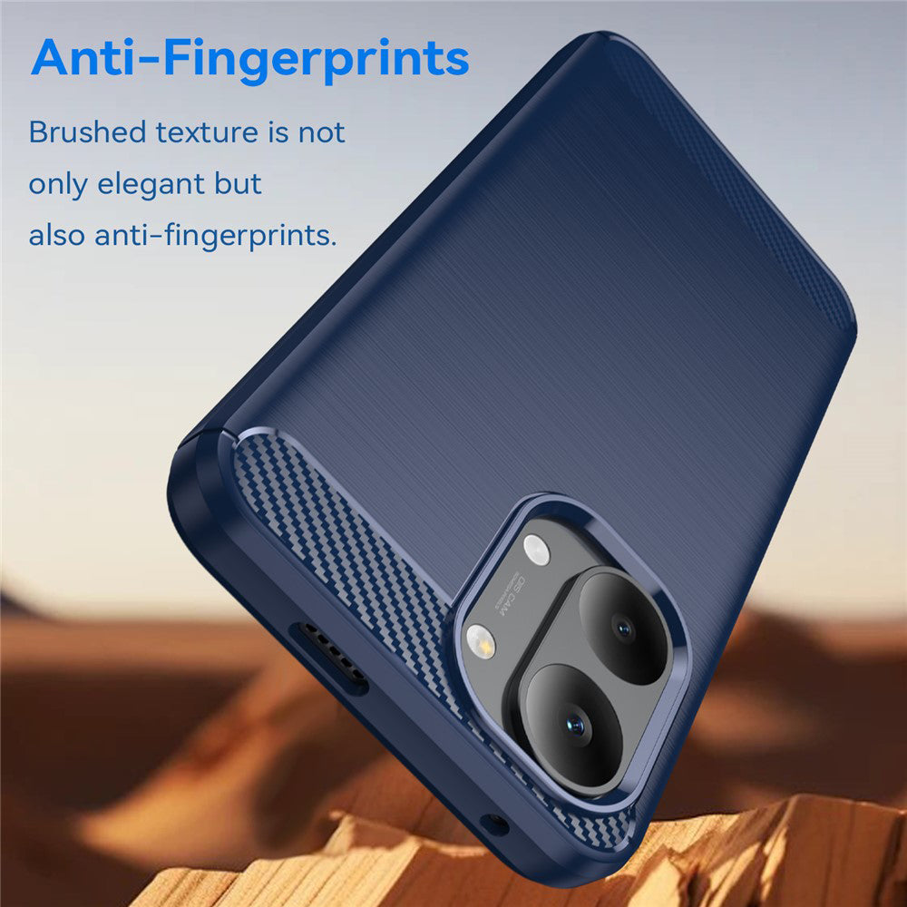 Fodral för Xiaomi Poco X8 Pro Max, Techsuit, Kolfiber, Blå