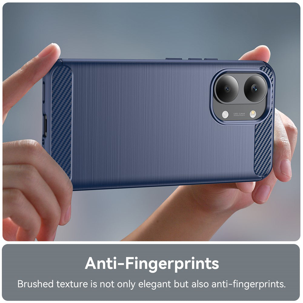 Fodral för Xiaomi Poco X8 Pro Max, Techsuit, Kolfiber, Blå
