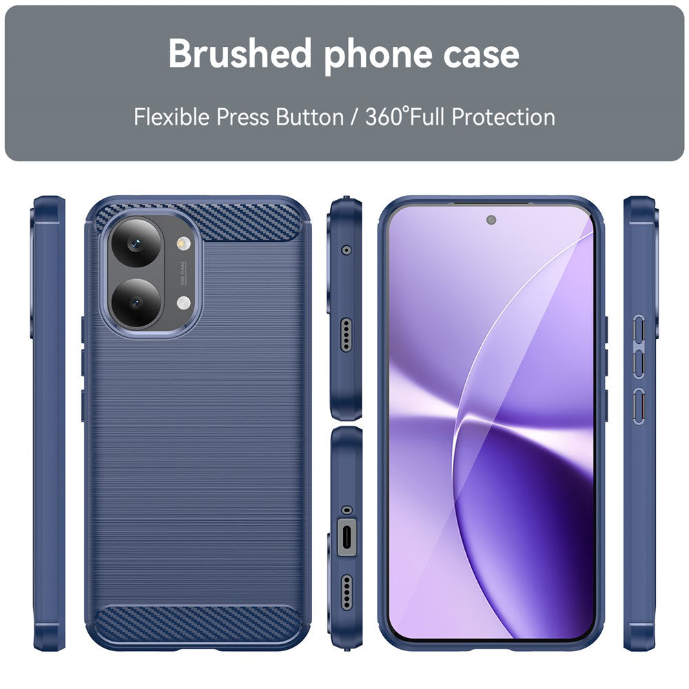 Fodral för Xiaomi Poco X8 Pro Max, Techsuit, Kolfiber, Blå