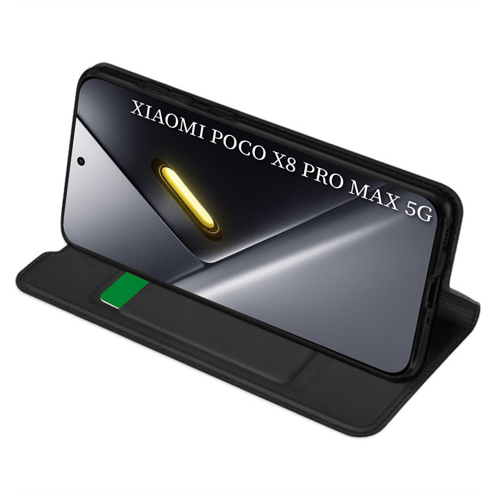 Fodral för Xiaomi Poco X8 Pro Max, Techsuit, Magskin Book, Svart