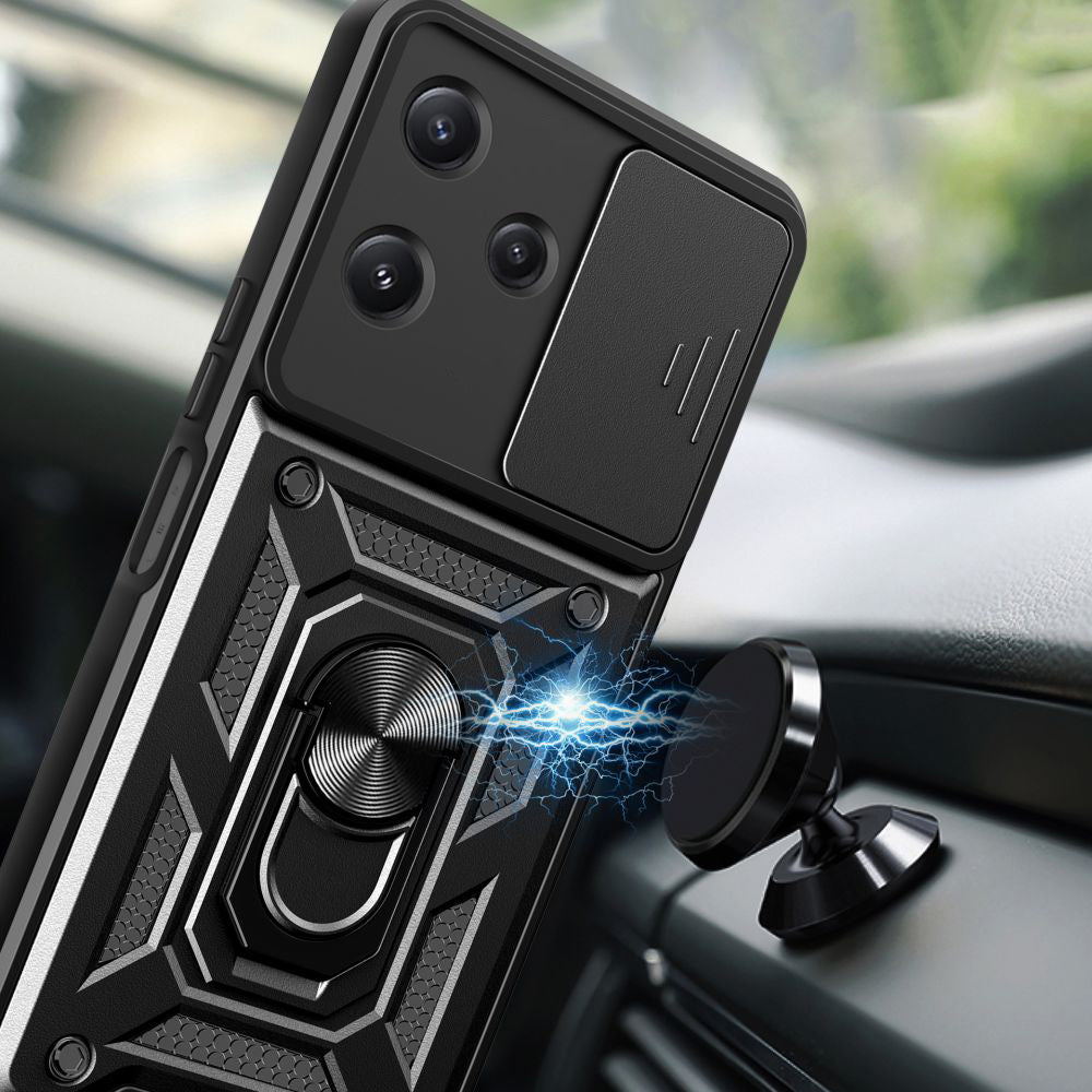 Fodral för Xiaomi Redmi 12 5G, Techsuit, CamShield, Svart