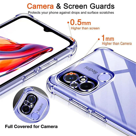 Fodral för Xiaomi Redmi 12C, Techsuit, Stötsäker Klar, Transparent