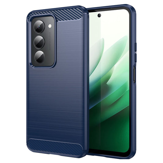 Skyddsfodral för Xiaomi Redmi 15 5G / 15 4G, Techsuit, Kolfiber, Blå