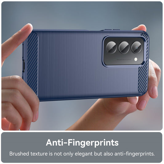 Skyddsfodral för Xiaomi Redmi 15 5G / 15 4G, Techsuit, Kolfiber, Blå