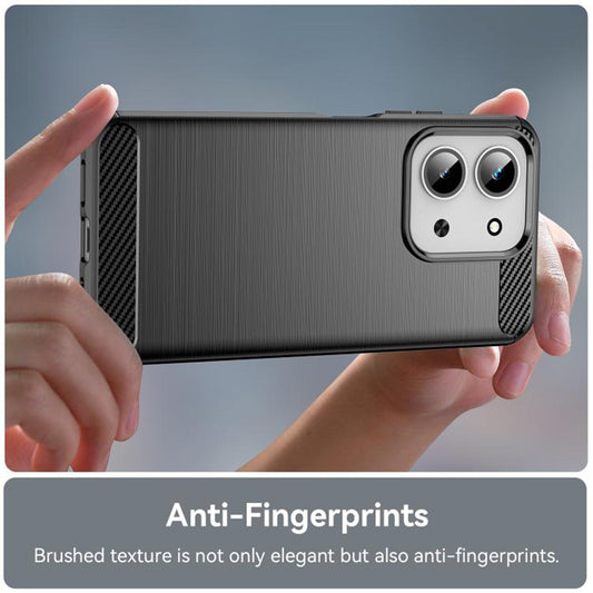 Fodral för Xiaomi Redmi 15C 5G / 15C 4G, Techsuit, Kolfiber, Svart